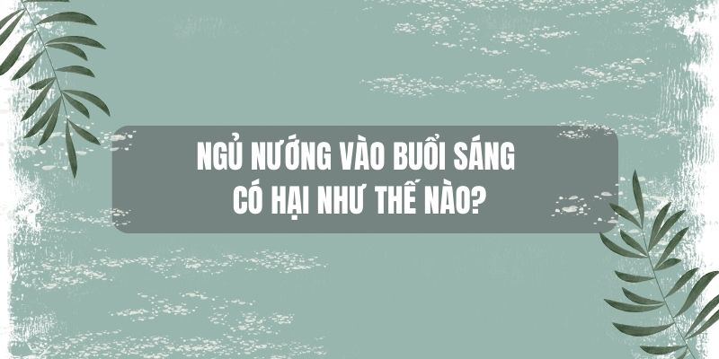 ngủ nướng vào buổi sáng có hại như thế nào